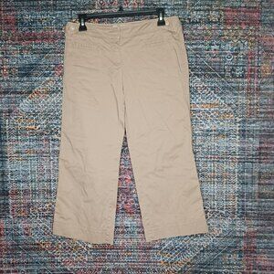 sitwell Athropologie womens solid light brown capris 4 EUC
